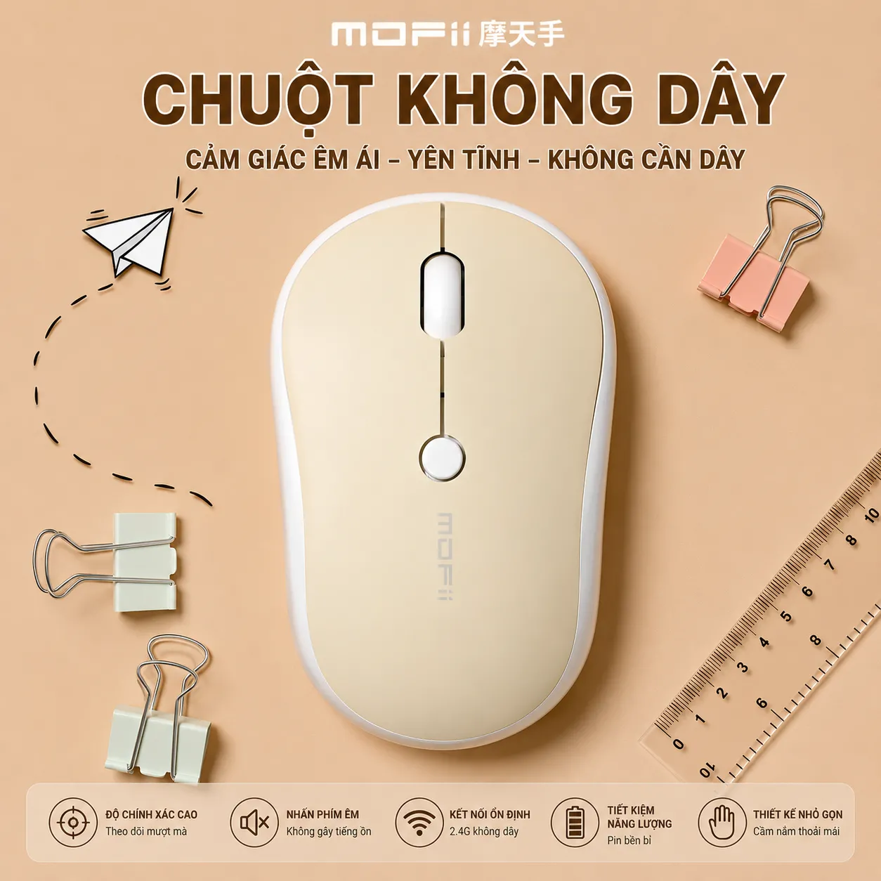 Chuột vi tính không dây 2.4Ghz MOFII M5AG